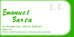 emanuel barta business card