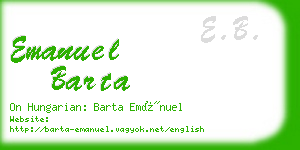 emanuel barta business card